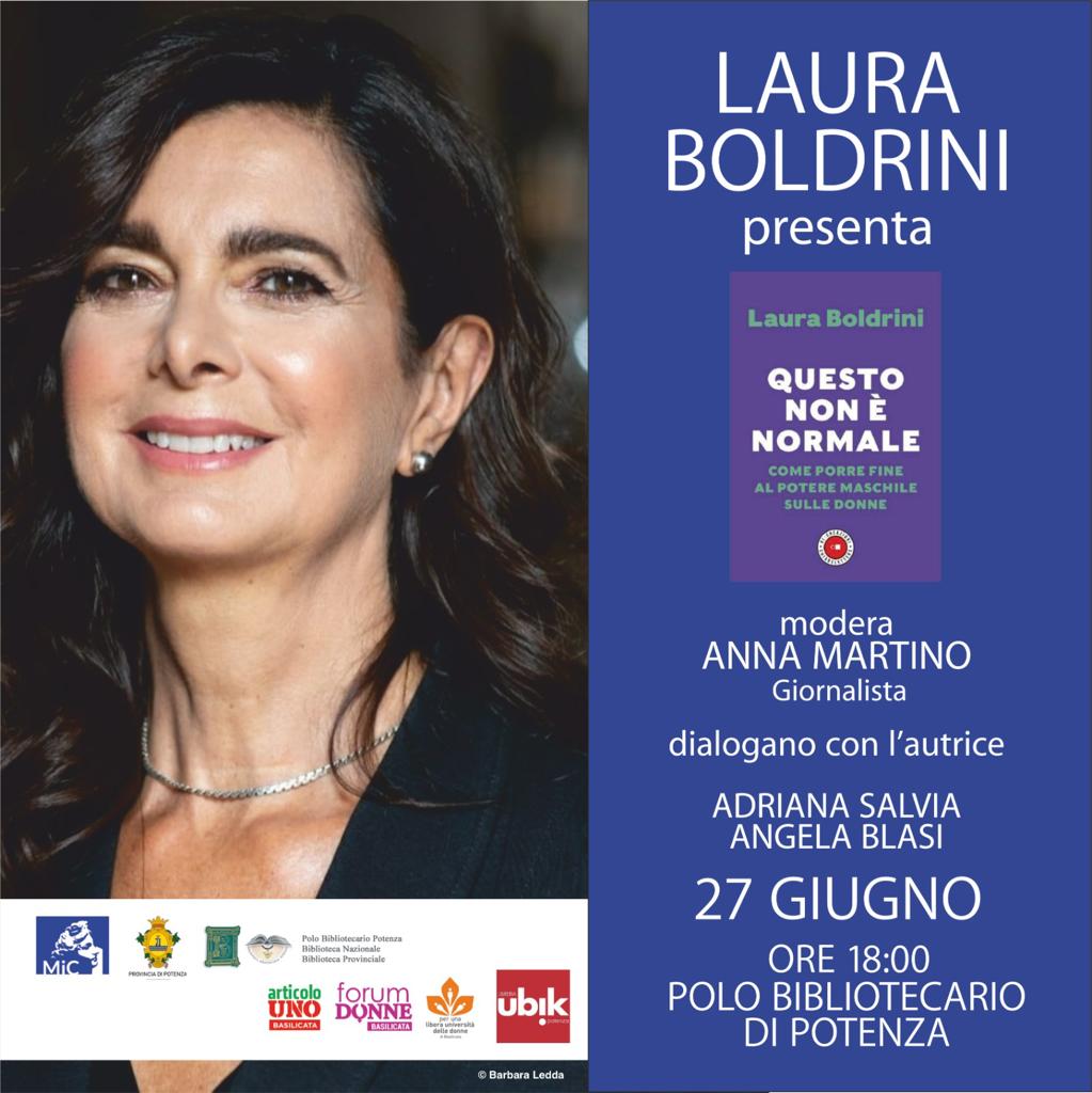 Presentazione del libro di Laura Boldrini: Questo non è normale. Come porre fine al potere maschile sulle donne